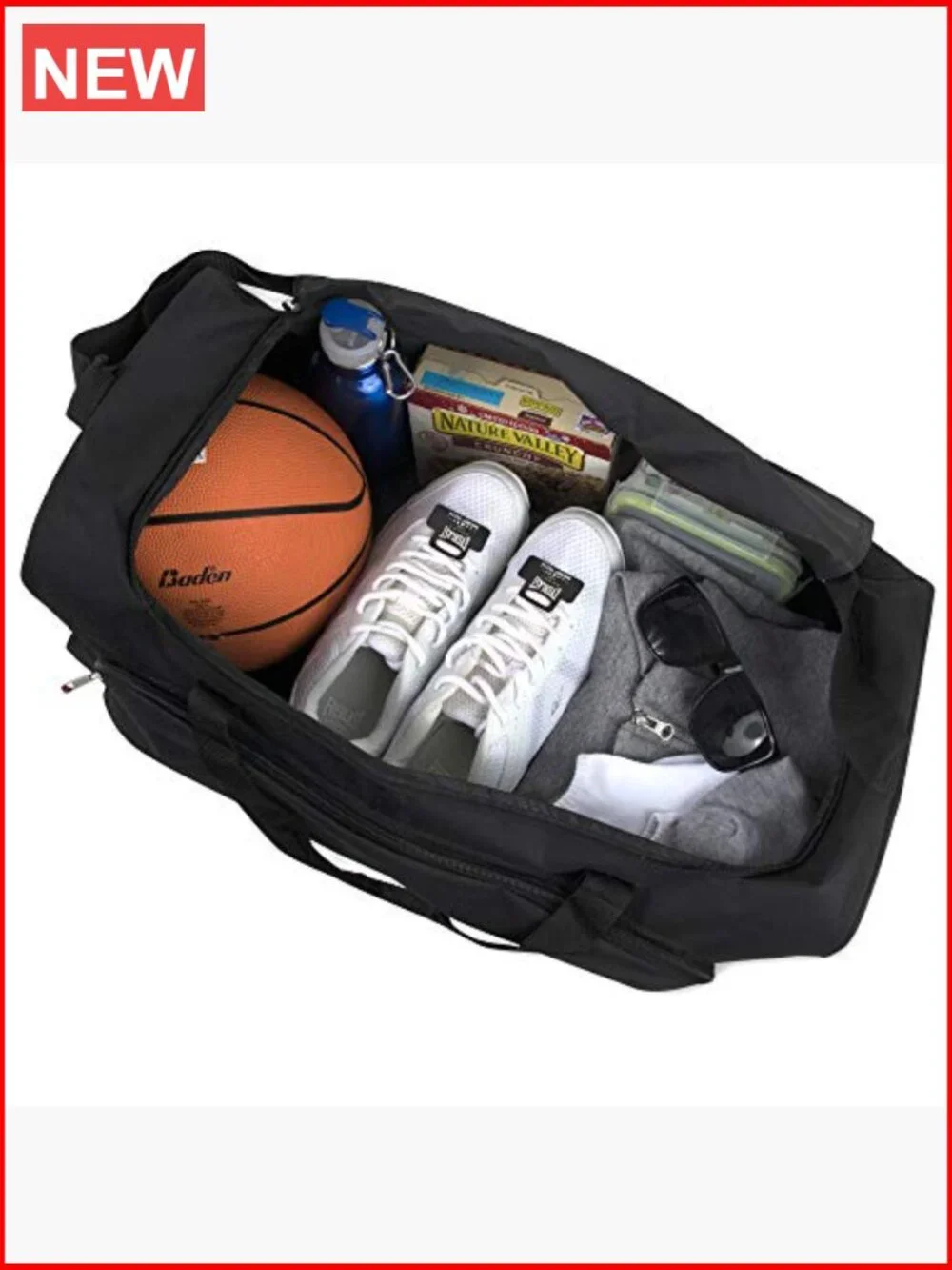 Canvas Sports Duffel Bag Gym Travel Overnight Weekender Gear Bag Polyester
